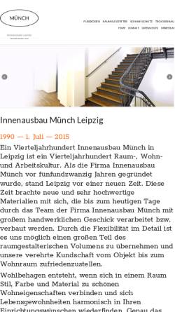 Vorschau der mobilen Webseite www.innenausbau-muench.de, Innenausbau Münch