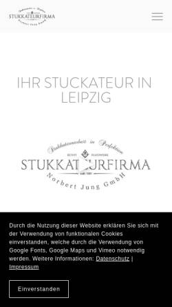 Vorschau der mobilen Webseite stuckateur-jung.de, Stukkateurfirma Norbert Jung GmbH