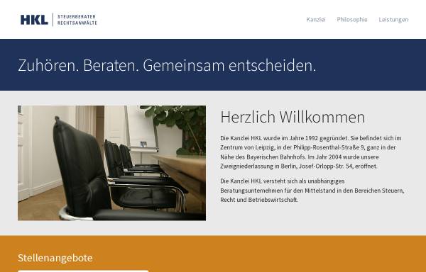 Vorschau von kanzlei-hkl.de, HKL Steuerberatungs-und Rechtsanwaltskanzlei