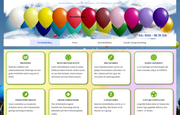 Vorschau von werbeluftballons.info, Ei forrbibbch Werbemittelveredlung und -vertrieb