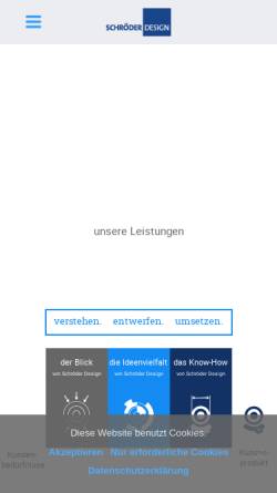 Vorschau der mobilen Webseite www.schroeder-design.de, Schröder Design