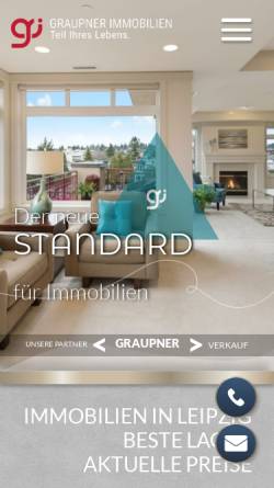 Vorschau der mobilen Webseite www.graupner-immobilien.de, Graupner Immobilien