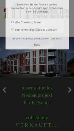 Vorschau der mobilen Webseite www.abis-immobilien.de, Leipzig-Immo Bettermann & Borde