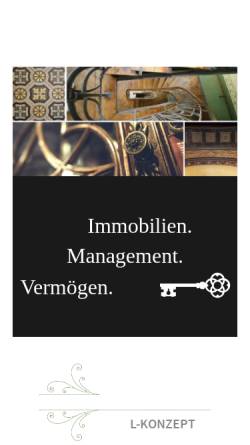Vorschau der mobilen Webseite www.l-konzept.de, L­-Konzept Leipzig GmbH