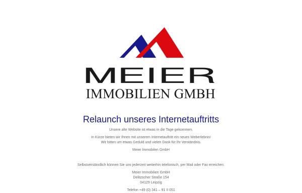 Vorschau von www.meier-immo.de, Meier Immobilien, Baubetreuung und Grundstücksverwaltung GmbH