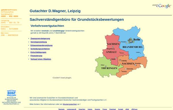 Vorschau von www.immobilientax.de, Sachverständigenbüro Wagner