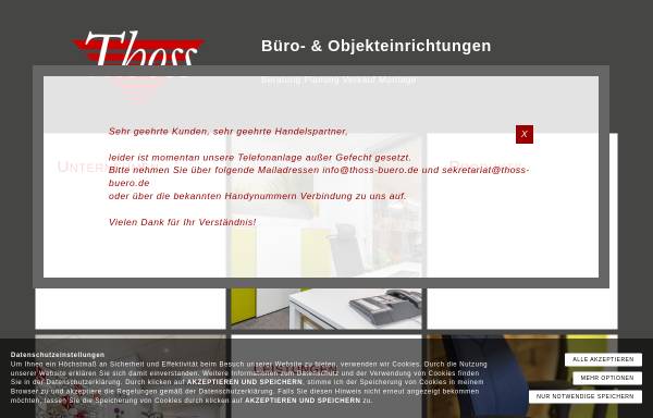 Vorschau von www.thoss-buero.de, Bürotec Thoss GmbH