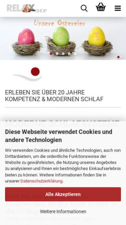 Vorschau der mobilen Webseite www.wasserbettenberg.de, Gesellschaft für Wasserbetten und Whirlpoolhandel mbH
