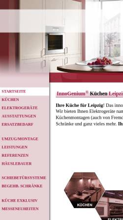 Vorschau der mobilen Webseite www.innogenium.de, InnoGenium Küchen Inh. Jens Heinz