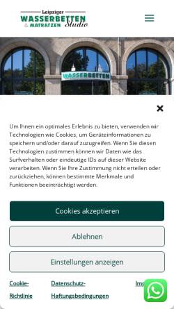Vorschau der mobilen Webseite wabest.de, Wasserbettenstudio