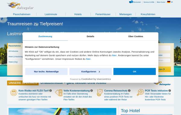 Vorschau von www.reisegeier.de, Indigo Reisen Leipzig GmbH