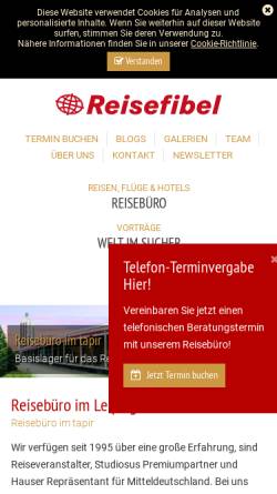 Vorschau der mobilen Webseite www.reisefibel.de, Reisefibel