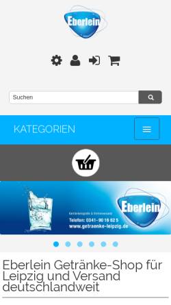 Vorschau der mobilen Webseite www.gls-eberlein.de, Getränke-Liefer-Service Eberlein