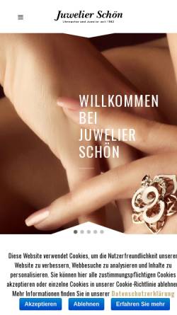 Vorschau der mobilen Webseite www.juwelier-schoen.de, Juwelier Schön