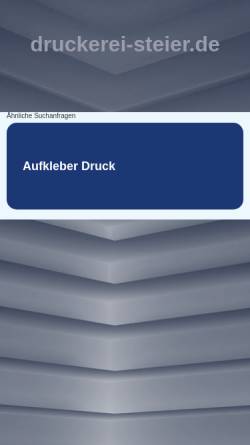 Vorschau der mobilen Webseite www.druckerei-steier.de, Druckerei Steier GmbH