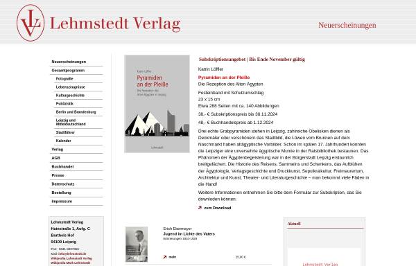 Vorschau von www.lehmstedt.de, Lehmstedt Verlag Leipzig