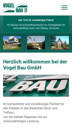 Vorschau der mobilen Webseite www.vogel-bau-gmbh.de, Vogel Bau GmbH