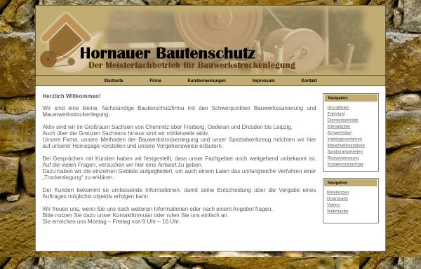 Vorschau von www.hobauten.de, Hornauer Bautenschutz