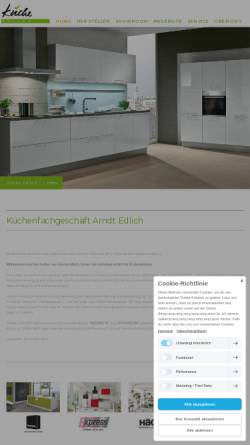 Vorschau der mobilen Webseite www.kueche-edlich.de, Küchenstudios Edlich