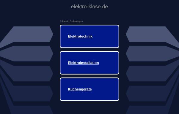 Vorschau von www.elektro-klose.de, Elektrotechnik Wolfgang Klose