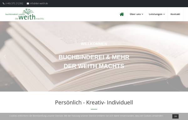 Vorschau von www.der-weith.de, Buchbinderei Weith