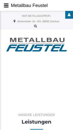 Vorschau der mobilen Webseite www.metallbau-feustel.de, Schlossermeister Lutz Feustel