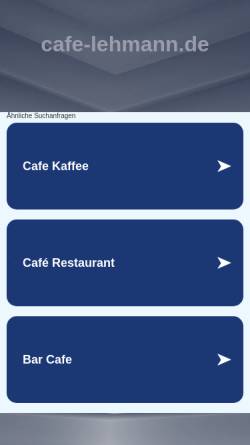 Vorschau der mobilen Webseite www.cafe-lehmann.de, Café am Markt