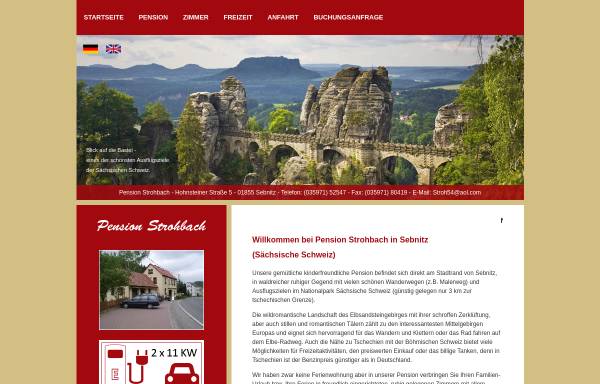 Vorschau von www.pension-strohbach.de, Pension Strohbach