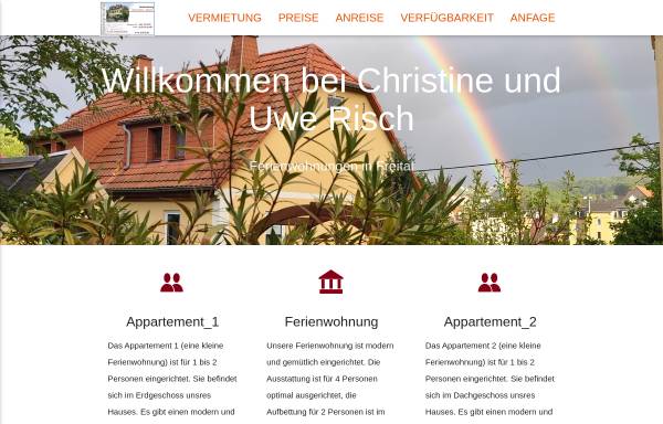 Vorschau von www.urisch.de, Ferienwohnung Christine & Uwe Risch