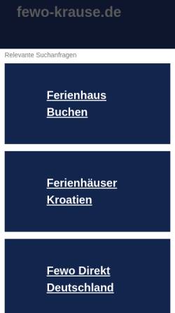Vorschau der mobilen Webseite www.fewo-krause.de, Ferienwohnung Krause