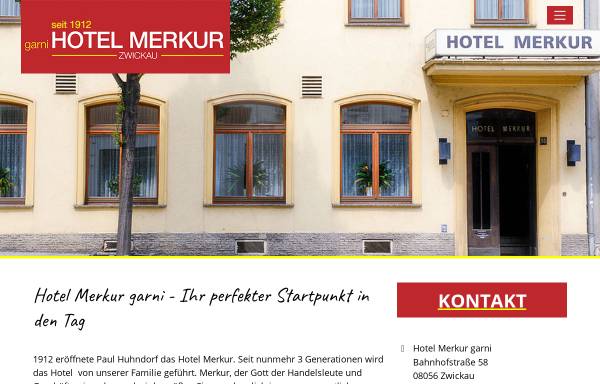 Vorschau von hotel-merkur-zwickau.de, Hotel Merkur