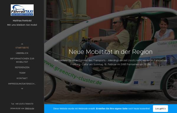 Fahrradtaxi Freiburg, R&R Medi-Business Freiburg GmbH