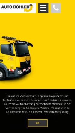 Vorschau der mobilen Webseite www.auto-boehler.de, Auto Böhler