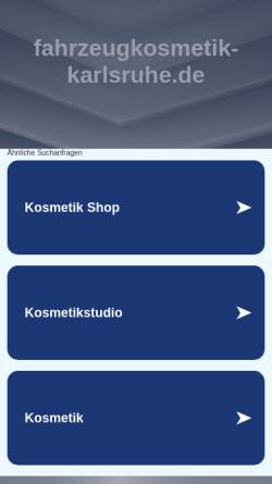 Vorschau der mobilen Webseite www.fahrzeugkosmetik-karlsruhe.de, Fahrzeugkosmetik Karlsruhe GbR