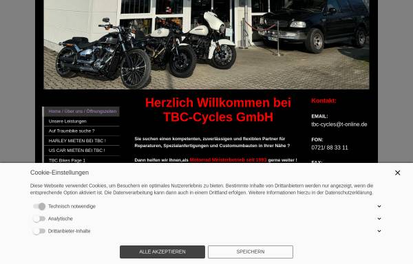 Vorschau von www.tbc-cycles.de, TBC-Cycles GmbH