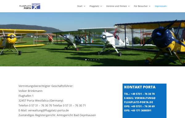 Vorschau von www.edvy.de, Flugplatz Porta Westfalica