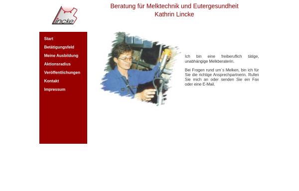 Vorschau von www.melkberatung.net, Beratung für Melktechnik und Eutergesundheit - Kathrin Lincke