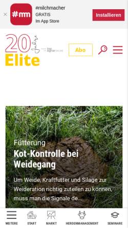 Vorschau der mobilen Webseite www.elite-magazin.de, Elite