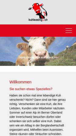 Vorschau der mobilen Webseite www.kuhleasing.ch, kuhleasing.ch