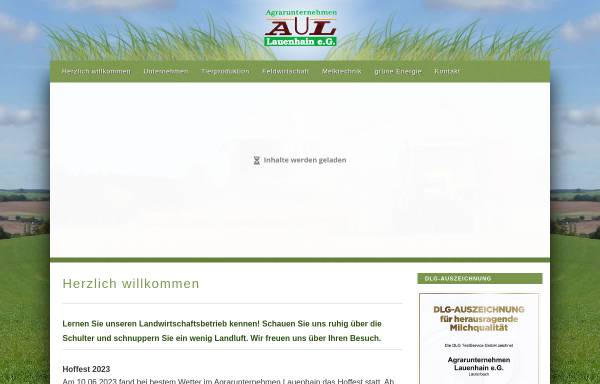 Vorschau von www.auleg.de, Melktechnik Lauterbach, Agrarunternehmen Lauenhain e.G.