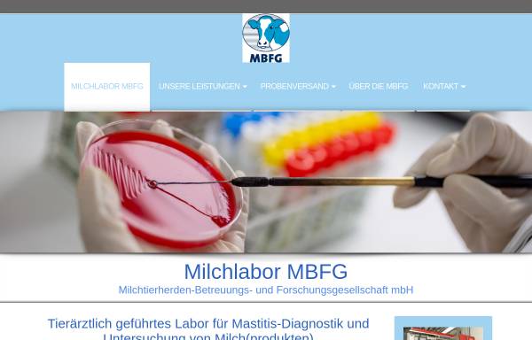 Vorschau von mbfg.de, Milchtierherden-Betreuungs- und Forschungsgesellschaft mbH