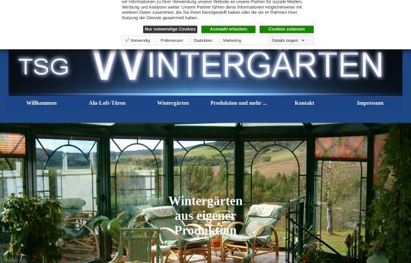 Vorschau von www.tsg-wintergarten.de, TSG Wintergarten gem.GmbH