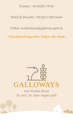 Galloways vom Wember Bruch - Dr. med. vet. Hans-Jürgen Apelt