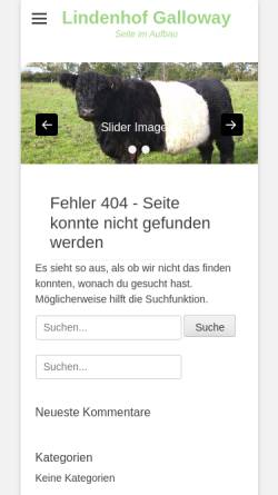 Vorschau der mobilen Webseite www.lindenhofgalloway.de, Lindenhof Galloway - Carsten Haalck