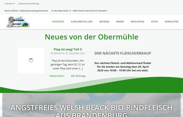 Vorschau von www.glueckliche-rinder.de, Obermühle - Markus Röthel