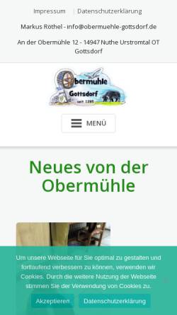 Vorschau der mobilen Webseite www.glueckliche-rinder.de, Obermühle - Markus Röthel