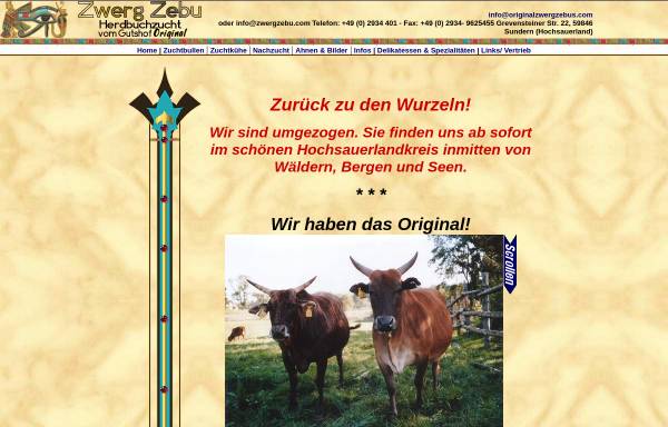 Vorschau von www.zwergzebus.com, Zwerg–Zebus vom Gutshof Original - Assimina Christopoulou