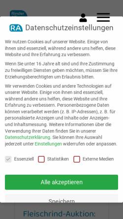Vorschau der mobilen Webseite www.rsaeg.de, Rinderzucht Sachsen-Anhalt e.G.