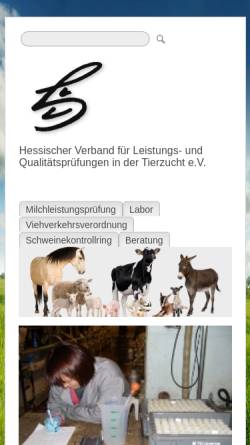 Vorschau der mobilen Webseite www.hvl-alsfeld.de, Hessischer Verband für Leistungs- und Qualitätsprüfungen in der Tierzucht e.V.