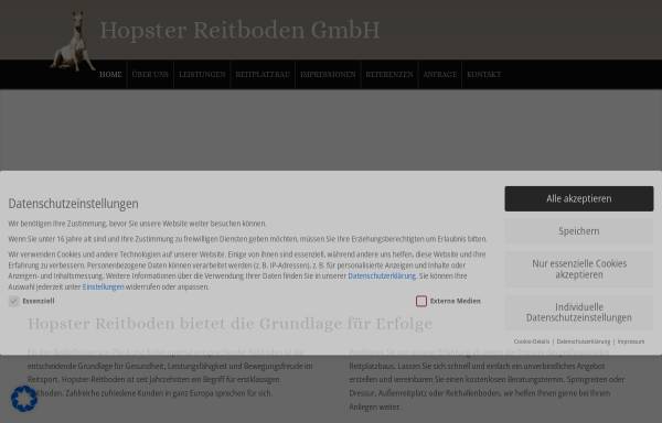 Vorschau von www.reitboden.com, Hopster Reitboden GmbH